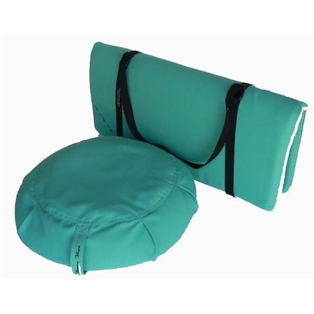 Peach Blossom Yoga Peach Blossom Yoga 11003 3 Pieces Yoga Studio Set -Zafu Zabuton Set With Strap; Teal 11003-A9